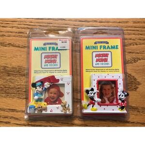 Vintage Holson Mickey Mouse and Friends Mini Frames Magnetic Easel Set of 2 NEW